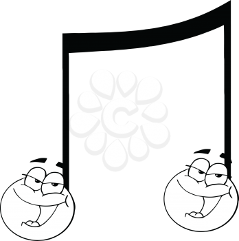 Royalty Free Clipart Image of Eighth Notes