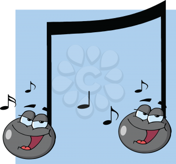Royalty Free Clipart Image of Musical Notes