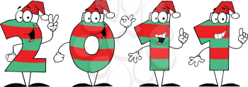 Royalty Free Clipart Image of a Festive 2011