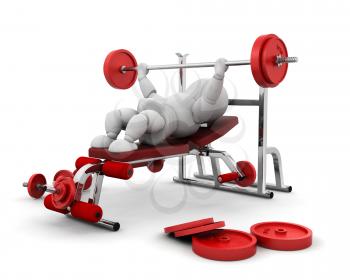 Royalty Free Clipart Image of a Person Lifting Weights