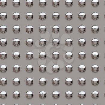 Seamless tile background of chrome rivets