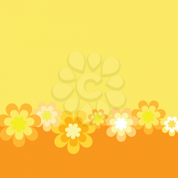 Retro styled floral background