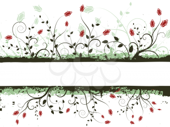 Floral grunge background