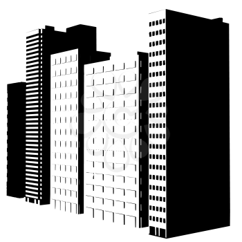 Royalty Free HD Background of Silhouettes of Buildings