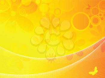 Abstract floral background using warm summer colours