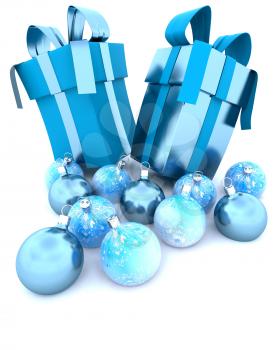 3D Render of a Christmas Gift Isolated on white