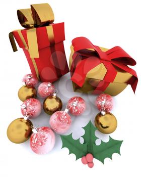 3D Render of a Christmas Gifts
