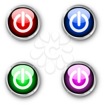 Glossy power buttons