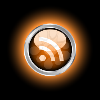 Glowing RSS button