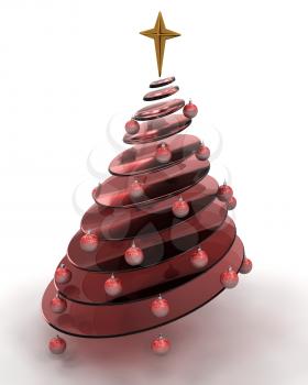 3d render of a conceptual abstract christmas tree