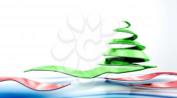 3D representation of abstract christmas tree