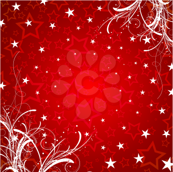 Decorative Christmas background with stars 