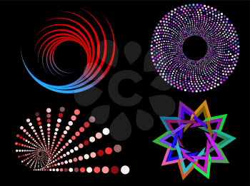 Various multi coloured circular design elements