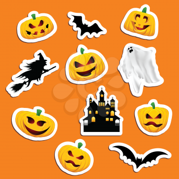 Large collection of Halloween themed stickers
