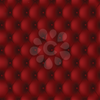 Luxury background of a red leather upholstery with buttons