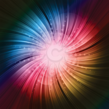 Colourful background with a starburst effect