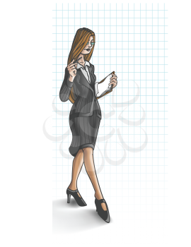 Royalty Free Clipart Image of a Business Woman