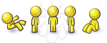 Royalty Free Clipart Image of a Group of People