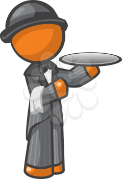 Orange Man butler or house servant, a gentleman's man or someone who  waits on the priveleged. 