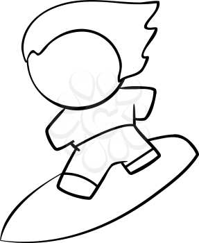Line drawing of Surfer