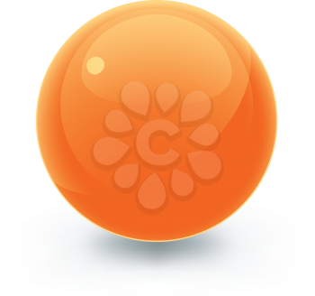 A vector illustration of an orange sphere for use as a versatyle design element.