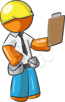 Orange person construction supervisor