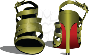 Royalty Free Clipart Image of Fashionable High Heel Shoes