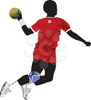 Royalty Free Clipart Image of a Ball Player