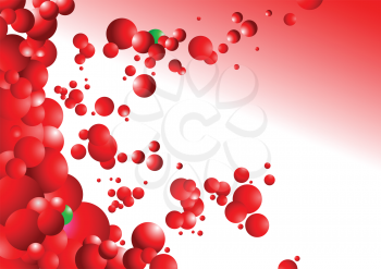 Royalty Free Clipart Image of Red Bubbles on a Background