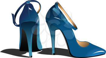 Royalty Free Clipart Image of a Pair of Women's High Heels