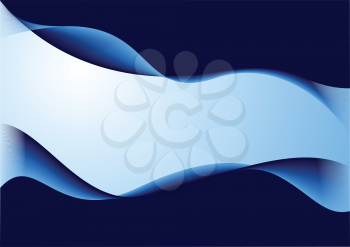 Royalty Free Clipart Image of a Wavy Blue Background
