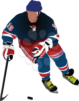 Royalty Free Clipart Image of a Hockey Player