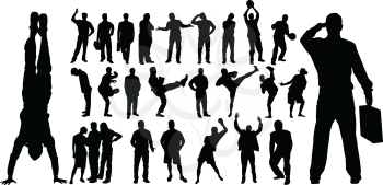Royalty Free Clipart Image of Men