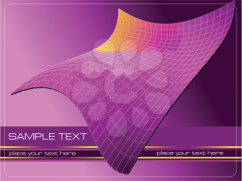 Royalty Free Clipart Image of a Futuristic Background in Purple