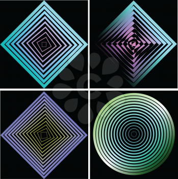 Set of abstract  design elements. Vector illustration