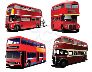 London double Decker  red bus. Vector illustration