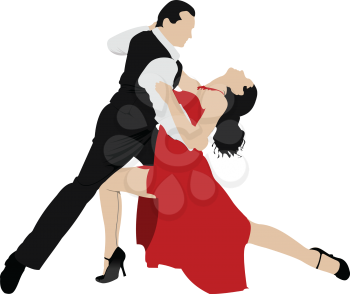 Couples dancing a tango