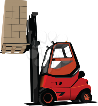 Lift truck. Forklift. Vector illustration