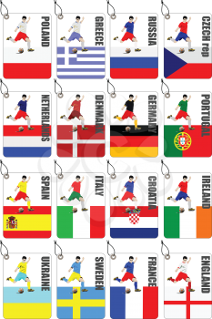 Soccer (football) Europe championship 2012. All tables labels