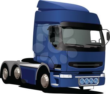 Vector illustration of blue truck