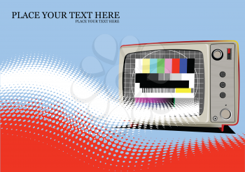 Vector Color 3d illustration of Retro TV 