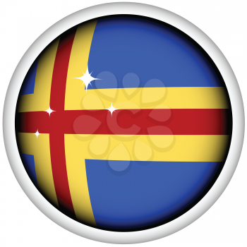 Royalty Free Clipart Image of an Alland Flag Button