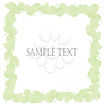 Royalty Free Clipart Image of a Leafy Frame