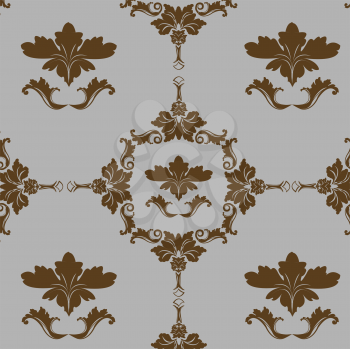 Royalty Free Clipart Image of a Victorian Floral Background