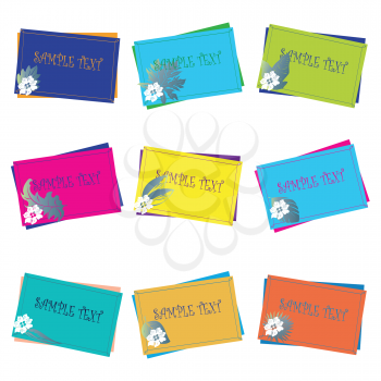 Royalty Free Clipart Image of a Collection of Floral Stickers and Tags
