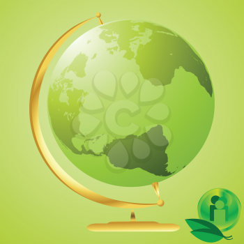 Royalty Free Clipart Image of an Eco-Concept Green Globe