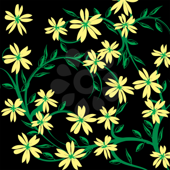 Abstract floral composition