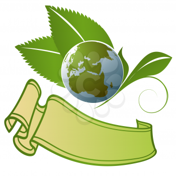 Environmental concept with planet earth