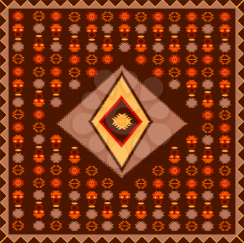 Design illustration for an african carpet