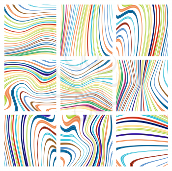 Seamless backgrounds, warped stripes design